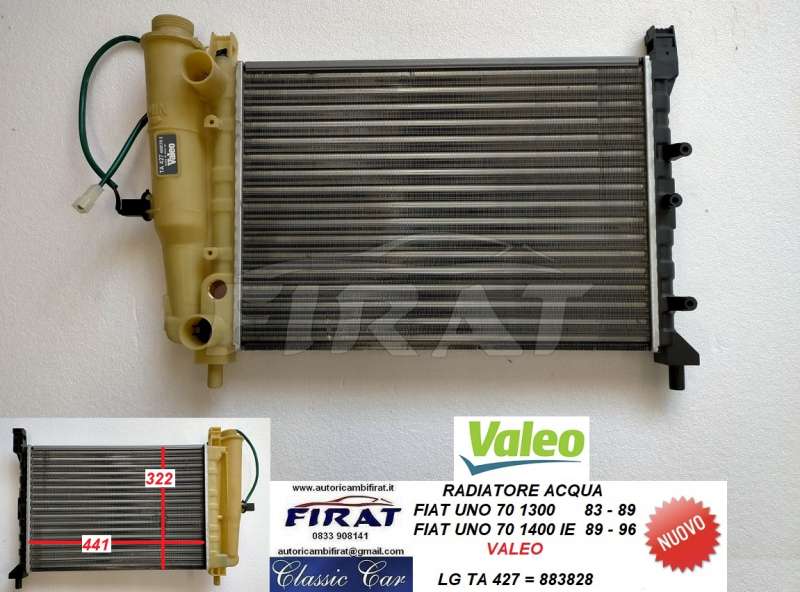 RADIATORE ACQU FIAT UNO 70 (883828)